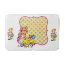 batmat de casa de banho vintage