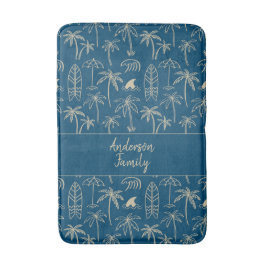 Tapete De Banheiro Beach holiday pattern and your name in beige