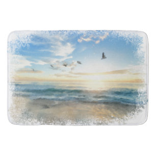 Tapete De Banheiro *~* Beach Waves Sunset Sunrise Sunset AR7