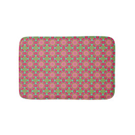 Tapete De Banheiro Beautiful Hot Pink and Green Floral
