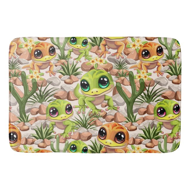 Tapete De Banheiro Bebê Geckos Personagens de desenho animados (Frente)