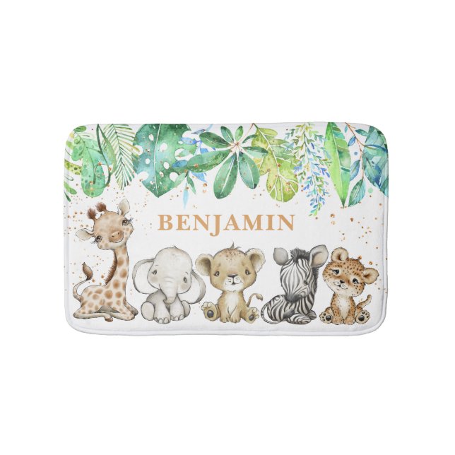 Tapete De Banheiro Bebê Safari Animais Bath Mat (frente)