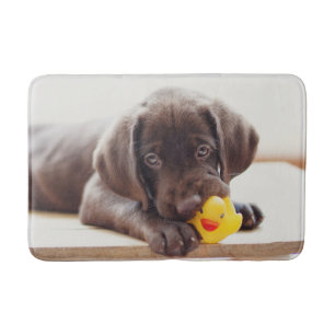 Tapete De Banheiro Bebês Mais Pobres Chocolate Labrador Puppy