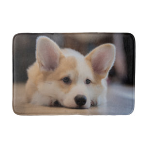 Tapete De Banheiro Bebês Mais Pobres Corgi-Puppy com sono