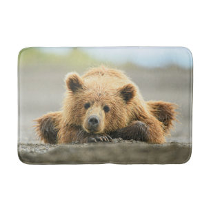 Tapete De Banheiro Bebês Mais Pobres Cubo-Urso-Marrom Costeiro