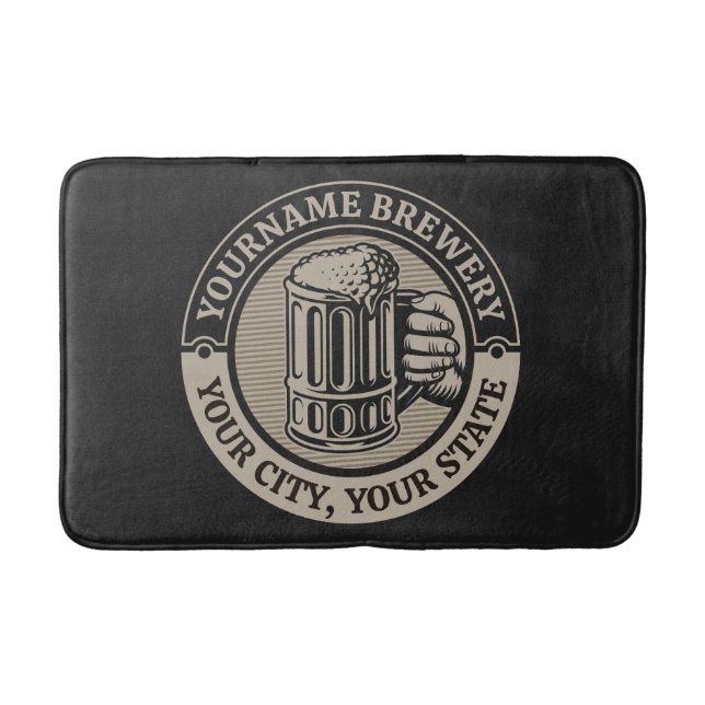 Tapete De Banheiro Beer Breeke Personalizado Brewery Big Mug (Frente)