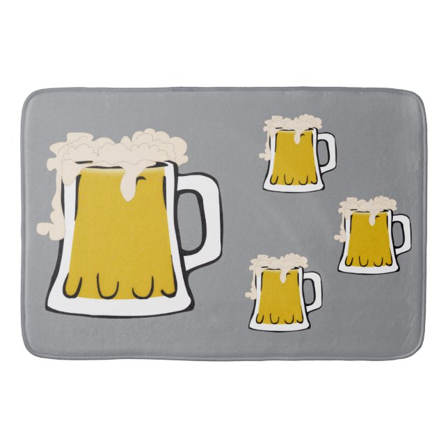 Tapete De Banheiro Beer Mug Bath Mat (Frente)