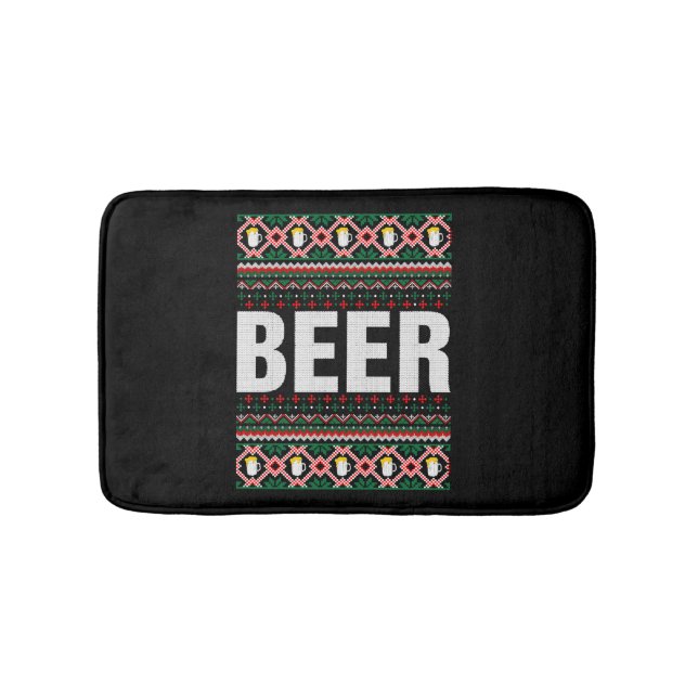 Tapete De Banheiro Beer Ugly Christmas Sweater (frente)