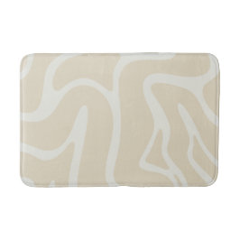 Tapete De Banheiro BegeCreme Orgânico Contemporâneo Minimalista