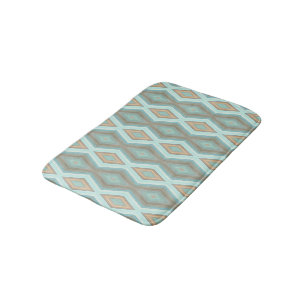 Tapete De Banheiro Beige Aqua Turquoise Mint Green Squares Art
