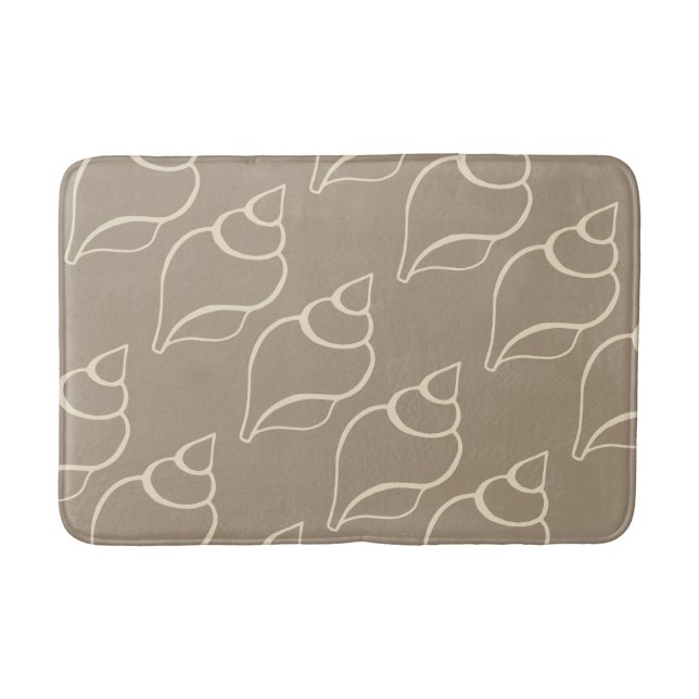 Tapete De Banheiro Beige Shells Bath Mat (Frente)