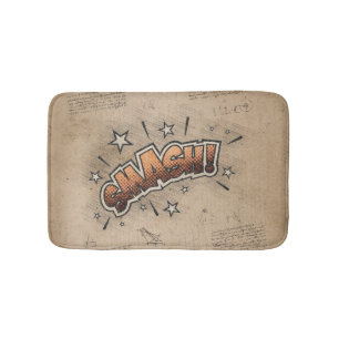 Tapete De Banheiro BEIJA! Vintage Comic Book Steampunk Pop Art