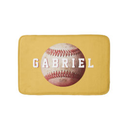 Tapete De Banheiro Beisebol Antigo e Personalizado