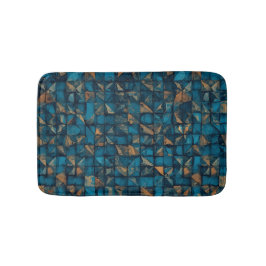 Tapete De Banheiro Bela Aparência de Patchwork em Teal Escuro