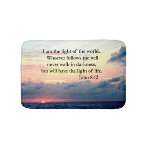 TAPETE DE BANHEIRO BELA FOTO DO JOHN 8:12 SUNRISE