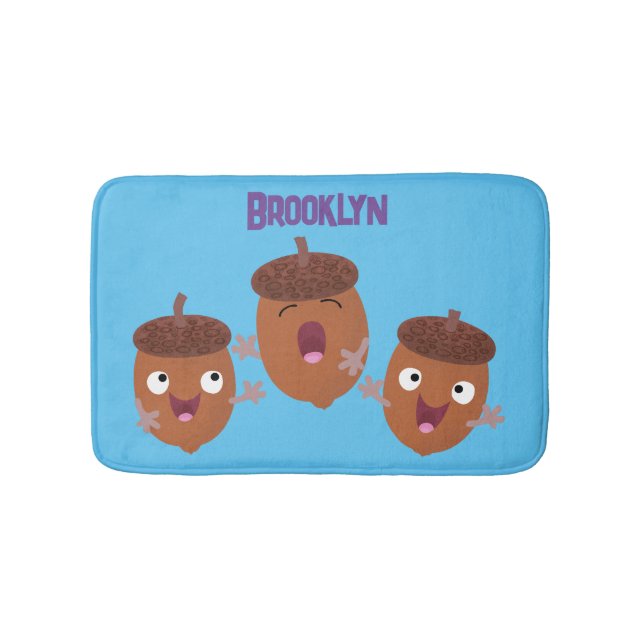 Tapete De Banheiro Belas bolotas felizes cantando cartoon para crianç (frente)