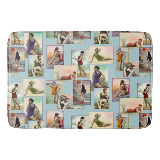 Tapete De Banheiro Beleza balnear em azul (Frente)