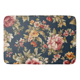 Tapete De Banheiro Belo Padrão Floral Italiano