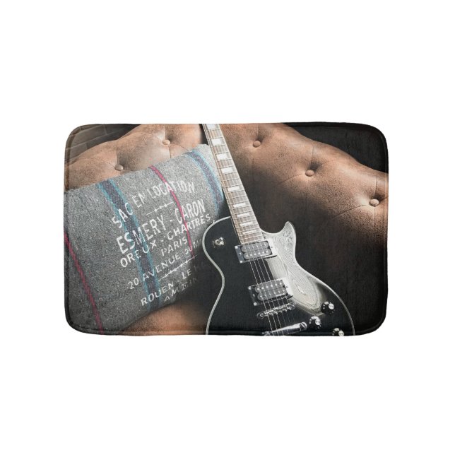 Tapete De Banheiro Belo Violão Acústico (frente)