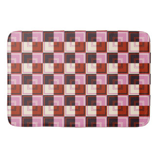 Tapete De Banheiro Berinjela Marfim Rosa Vermelho