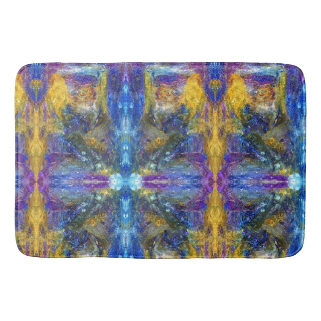 Tapete De Banheiro Besta Azul em Execução (Frente)