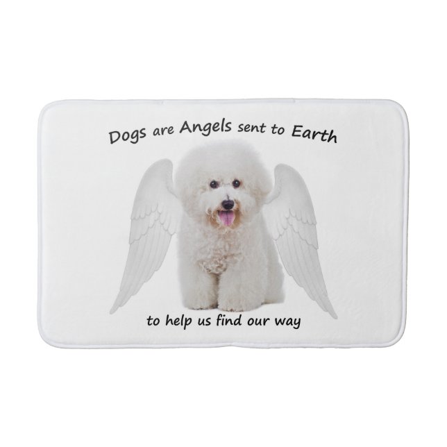 Tapete De Banheiro Bichons são Angels Bath Mat (Frente)
