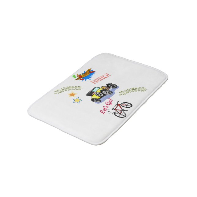 Tapete De Banheiro Bicicleta de Chá de avião (Angulado)