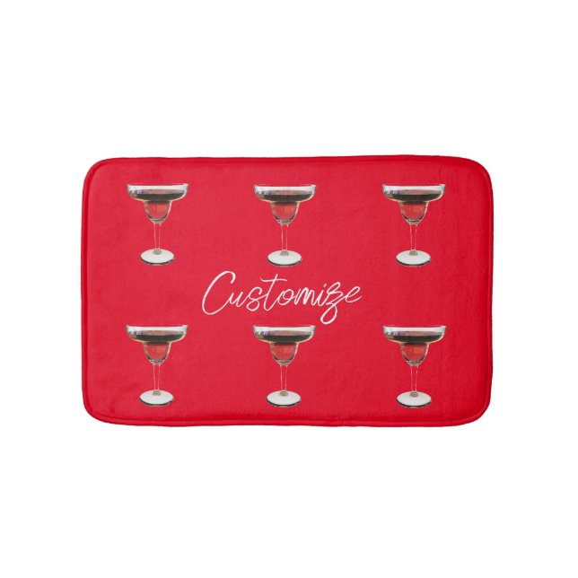 Tapete De Banheiro Big Red Margarita Cocktail Beber Thunder_Cove (frente)