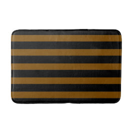 Tapete De Banheiro Black and Brown Stripe Bath Mat Modern Design