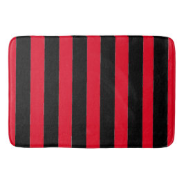 Tapete De Banheiro Black and Red Stripes