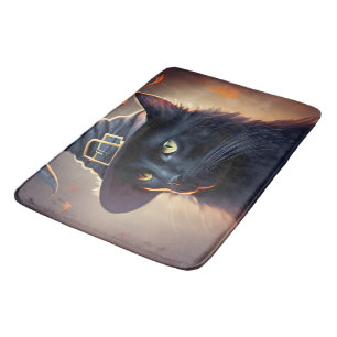 Tapete De Banheiro Black Cat Halloween