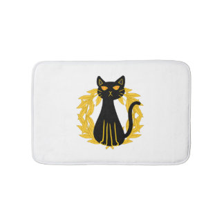 Tapete De Banheiro Black Cat Pets Horror Halloween Kids