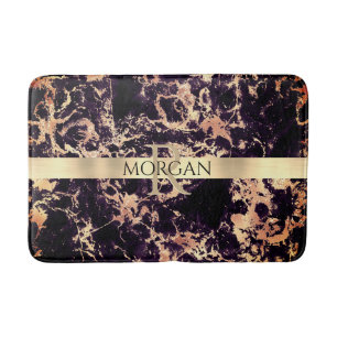 Tapete De Banheiro Black+Dourado Marble Lg Dourado Nome da Faixa+Mono