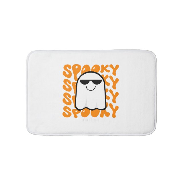 Tapete De Banheiro Black Orange Spooky Halloween (frente)