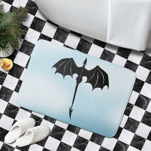 Tapete De Banheiro Black Tribal Dragon Fantasy Blue Sky