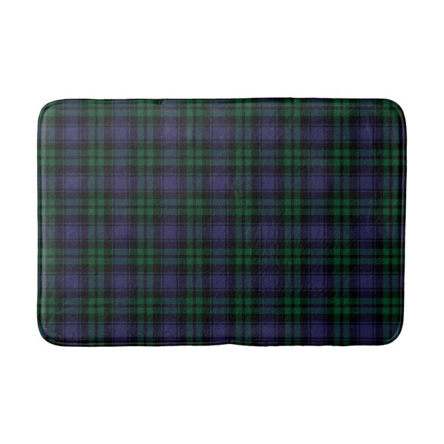 Tapete De Banheiro Black Watch Tartan, Xadrez (Frente)