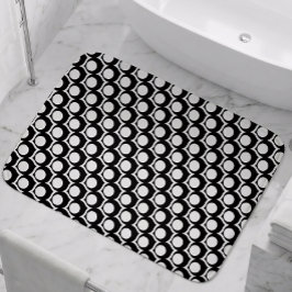 Tapete De Banheiro Black White Modern Geometric Pattern