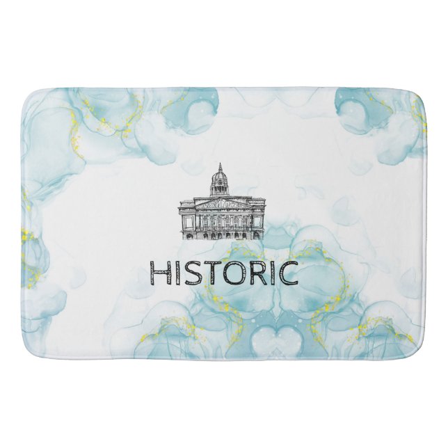 Tapete De Banheiro Blanket de Cores Aquáticas de Tone de Nottingham (Frente)