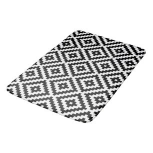 Tapete De Banheiro Bloco asteca Ptn do símbolo preto & branco mim