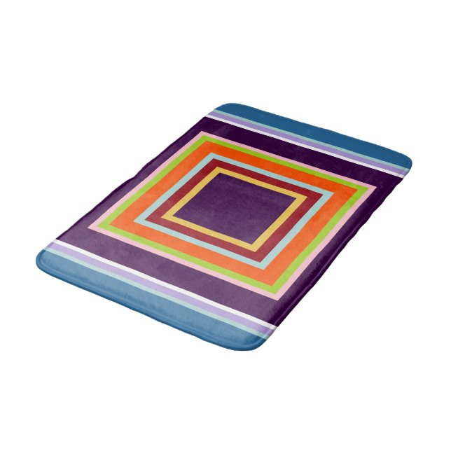 Tapete De Banheiro Blocos Geométricos de Cores de Milho Indiano (Angulado)