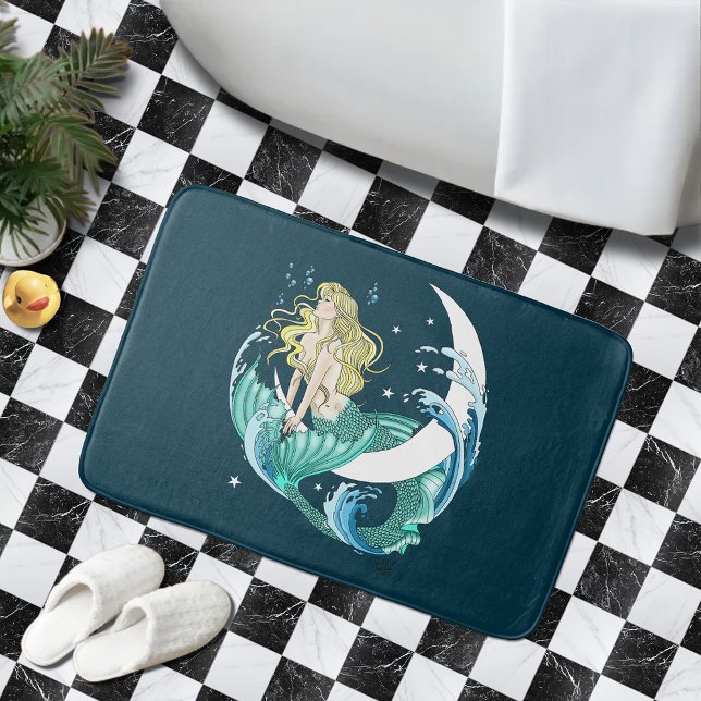 Tapete De Banheiro Blona Mermaid Moon Fantasy Art Deco (Criador carregado)