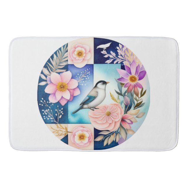 Tapete De Banheiro Blossom & Bird  (Frente)