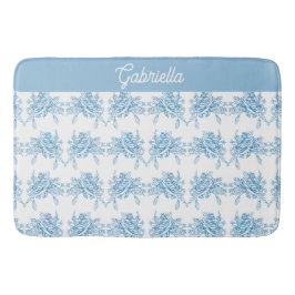Tapete De Banheiro Blue French Toile Floral Pattern Name