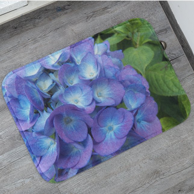 Tapete De Banheiro Blue Hydrangea Petals Floral (In Situ)