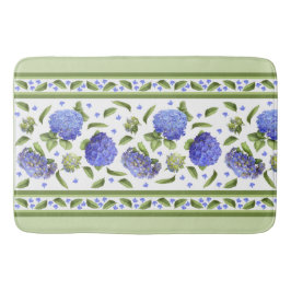 Tapete De Banheiro Blue Hydrangeas