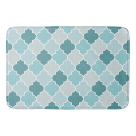 Tapete De Banheiro Blue Marroquino Trellis, Laticework, Quatrefoil