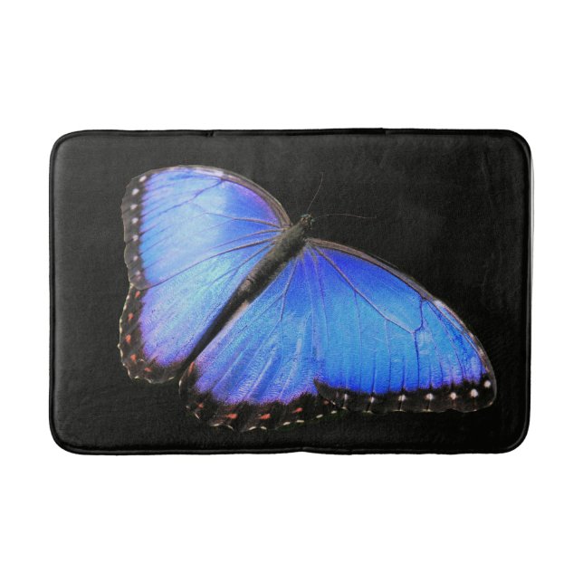 Tapete De Banheiro Blue Morpho Butterfly (Frente)
