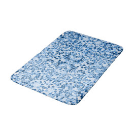 Tapete De Banheiro Blue Mosaic Bath Mat