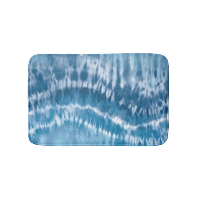Tapete De Banheiro Blue Tie Dye Bath Mat (frente)