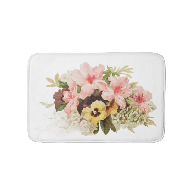 Tapete De Banheiro Blush Garden Floral Bath Mat (frente)